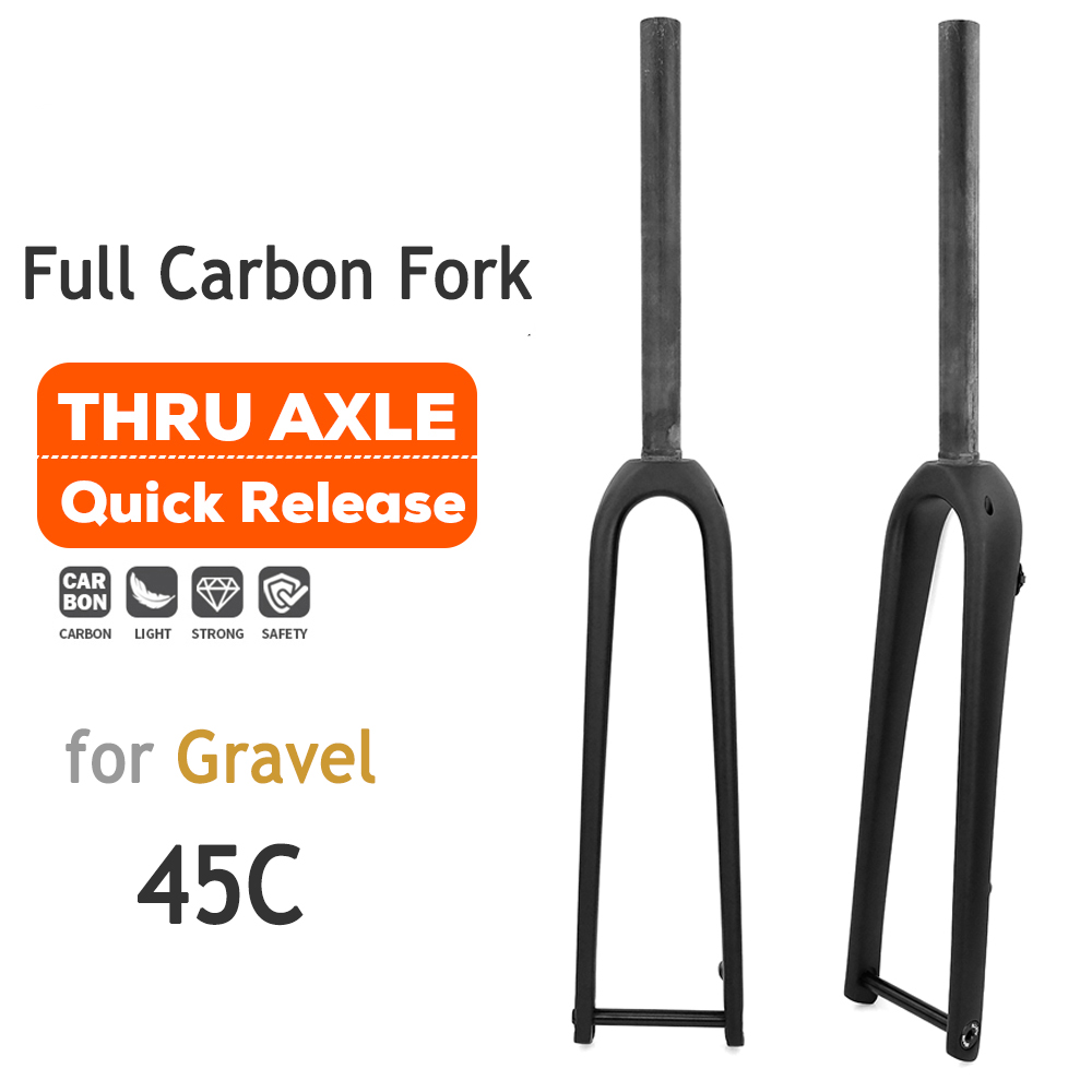 Carbon Fork Gravel Disc Brake - شوكة دراجة كربونية بدون شعار للطرق