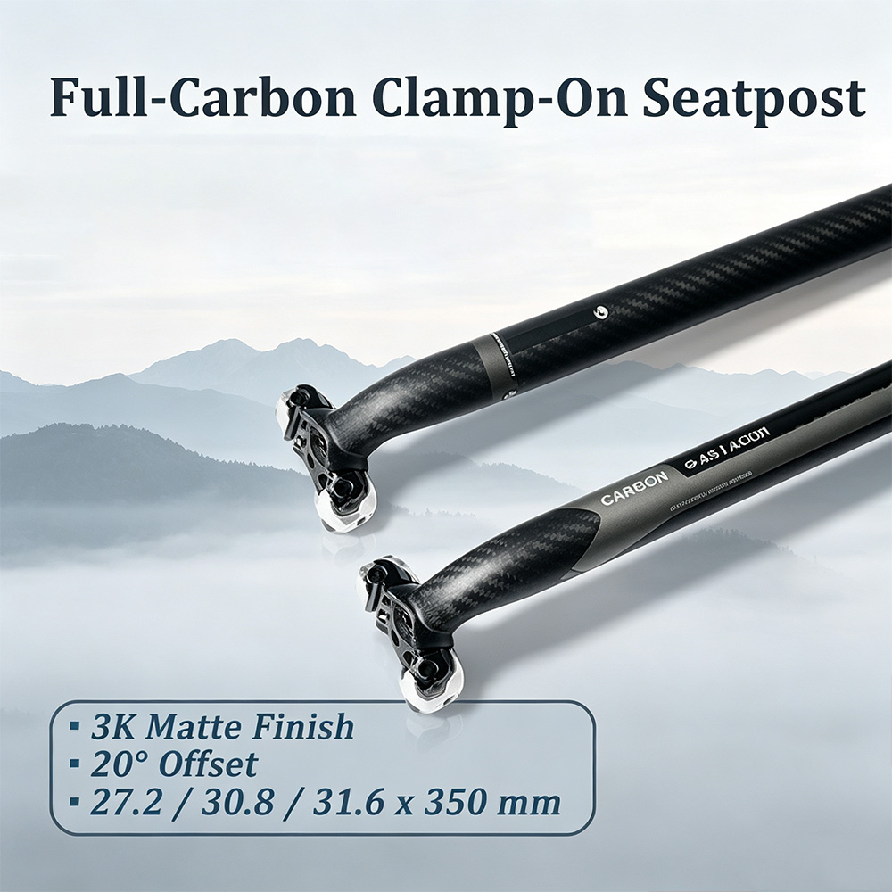 Carbon Seatpost 27.2 31.6 Offset - عمود مقعد ASIACOM مصنوع بالكامل من