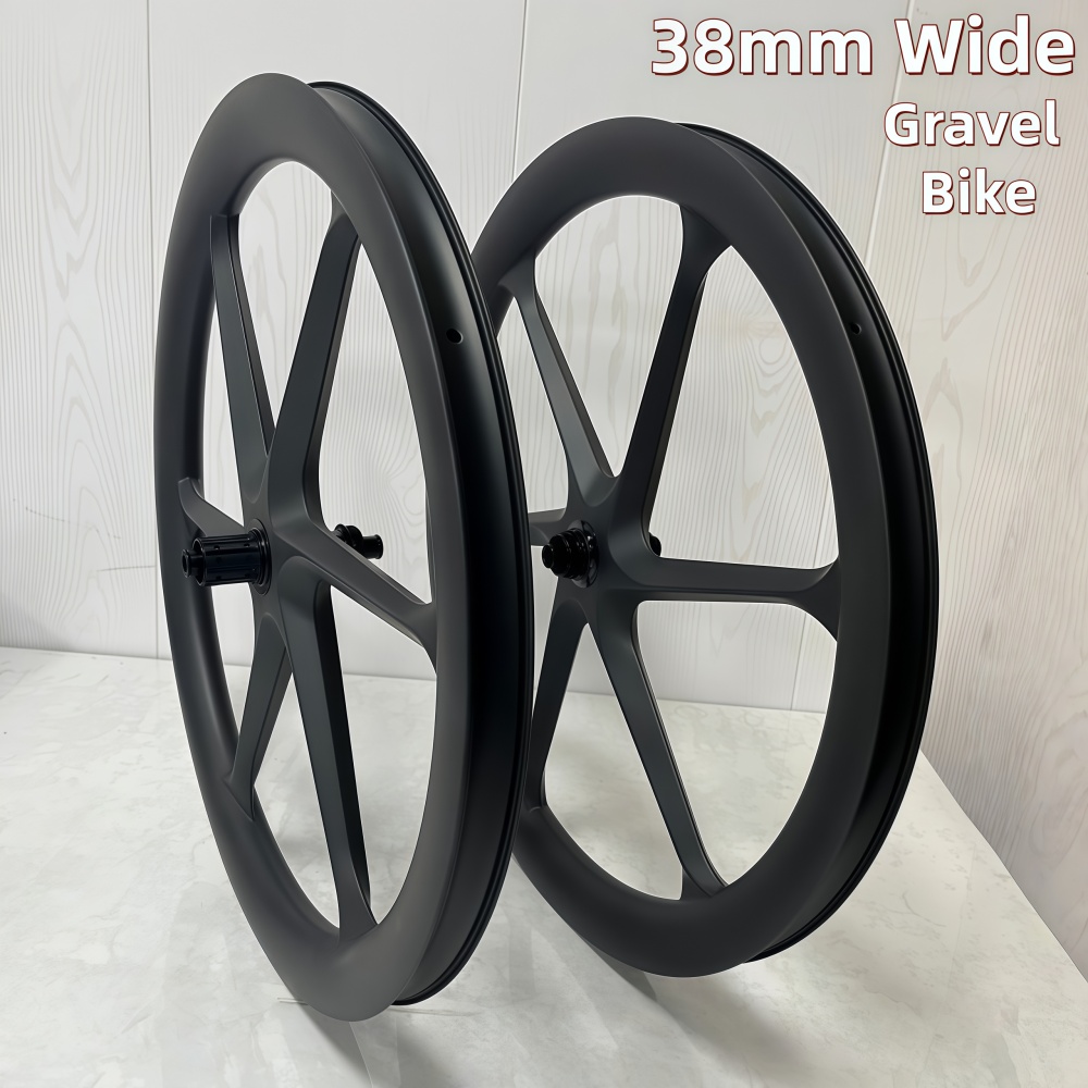 Gravel Bike Wheelset Carbon 700C - مجموعة عجلات كربونية T800 بـ 6