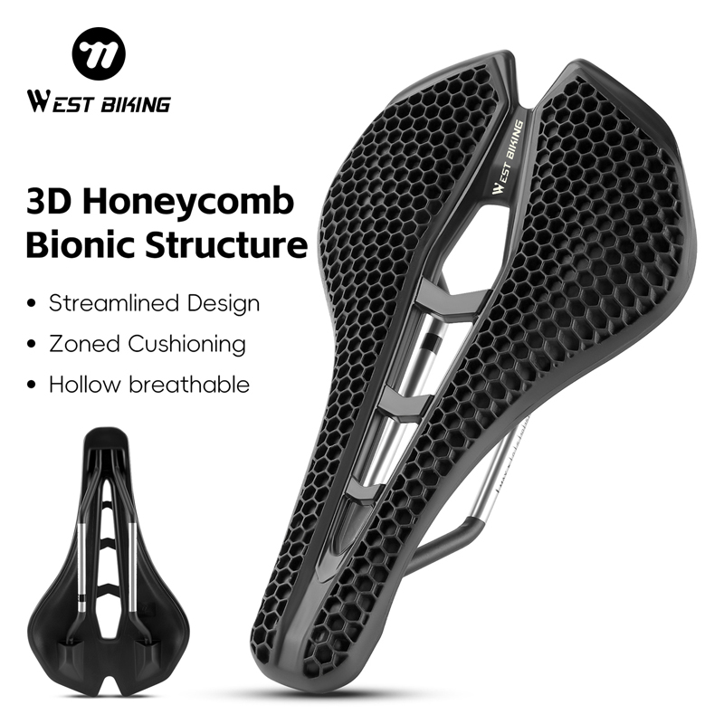 Carbon Saddle 3D Printed Honeycomb - غرب ركوب الدراجات ثلاثية الأبعاد مطبوعة