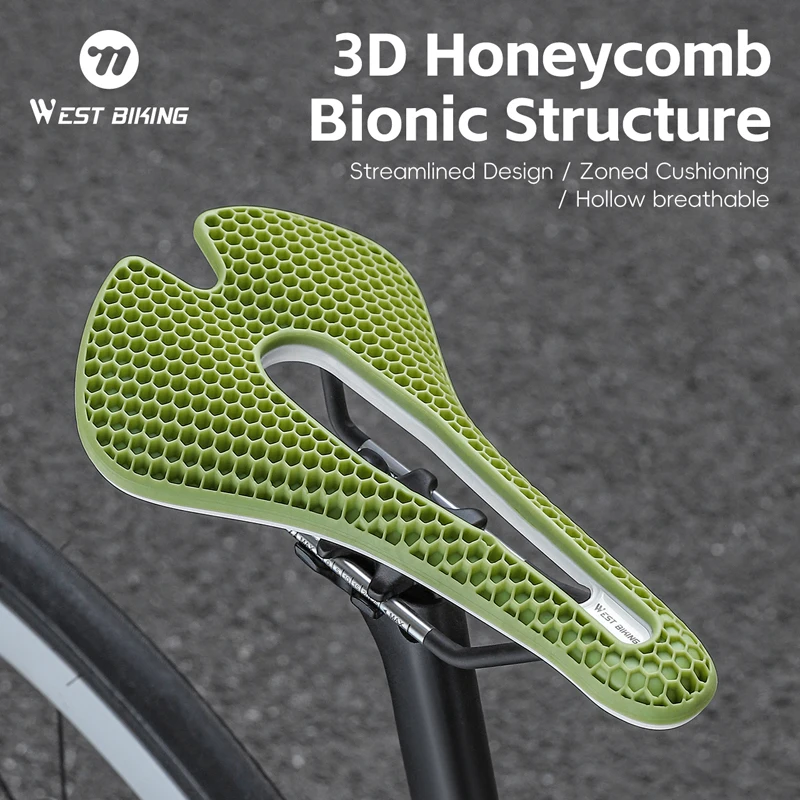 Carbon Saddle 3D Printed Honeycomb - مقعد دراجة WEST BIKING مطبوع بتقنية