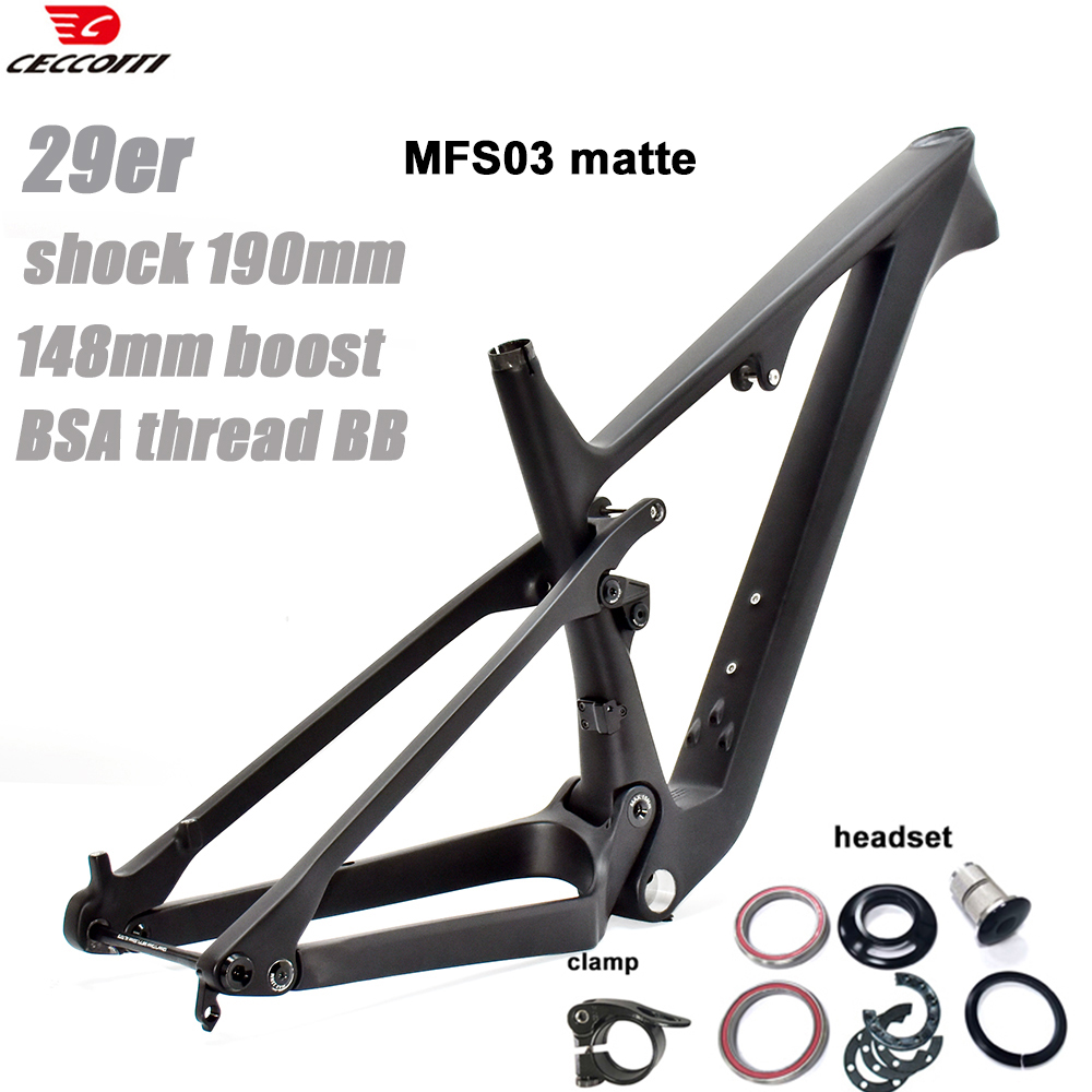 Carbon Mountain Bike Frame 29Er Boost - CECCOTTI تعليق إطار MTB 148*12 دفعة