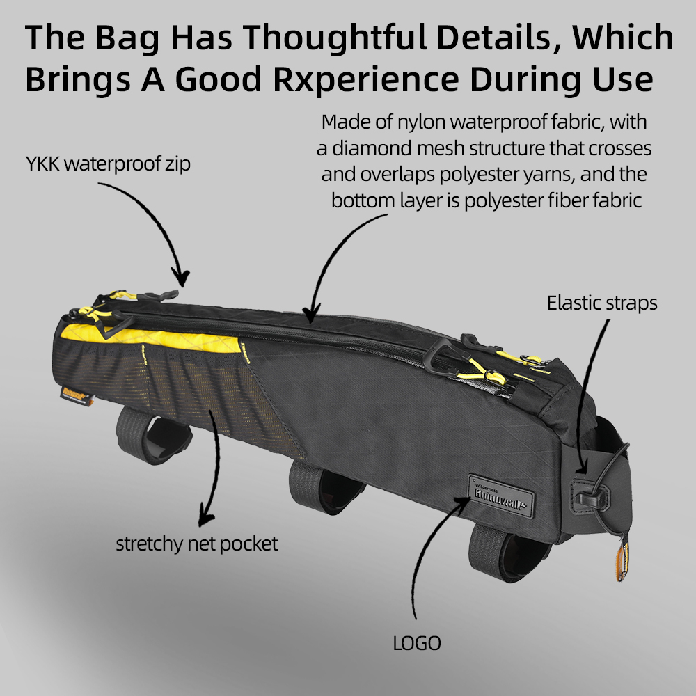 Rhinowalk 1.2L/2.1L الدراجة ال - مراجعة Gravel Bike Frame Bag Bikepacking وسعره