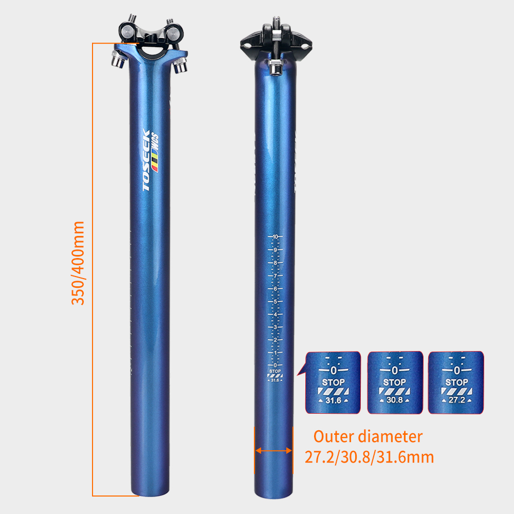 عمود مقعد دراجة TOSEEK C12 من  - مراجعة Carbon Seatpost 27.2 31.6 Offset وسعره