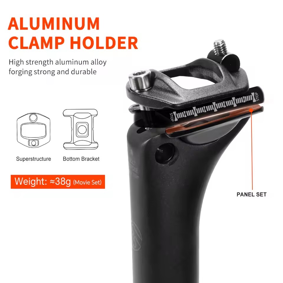 عمود مقعد دراجة TOSEEK T800 من - مراجعة Carbon Seatpost 27.2 31.6 Offset وسعره