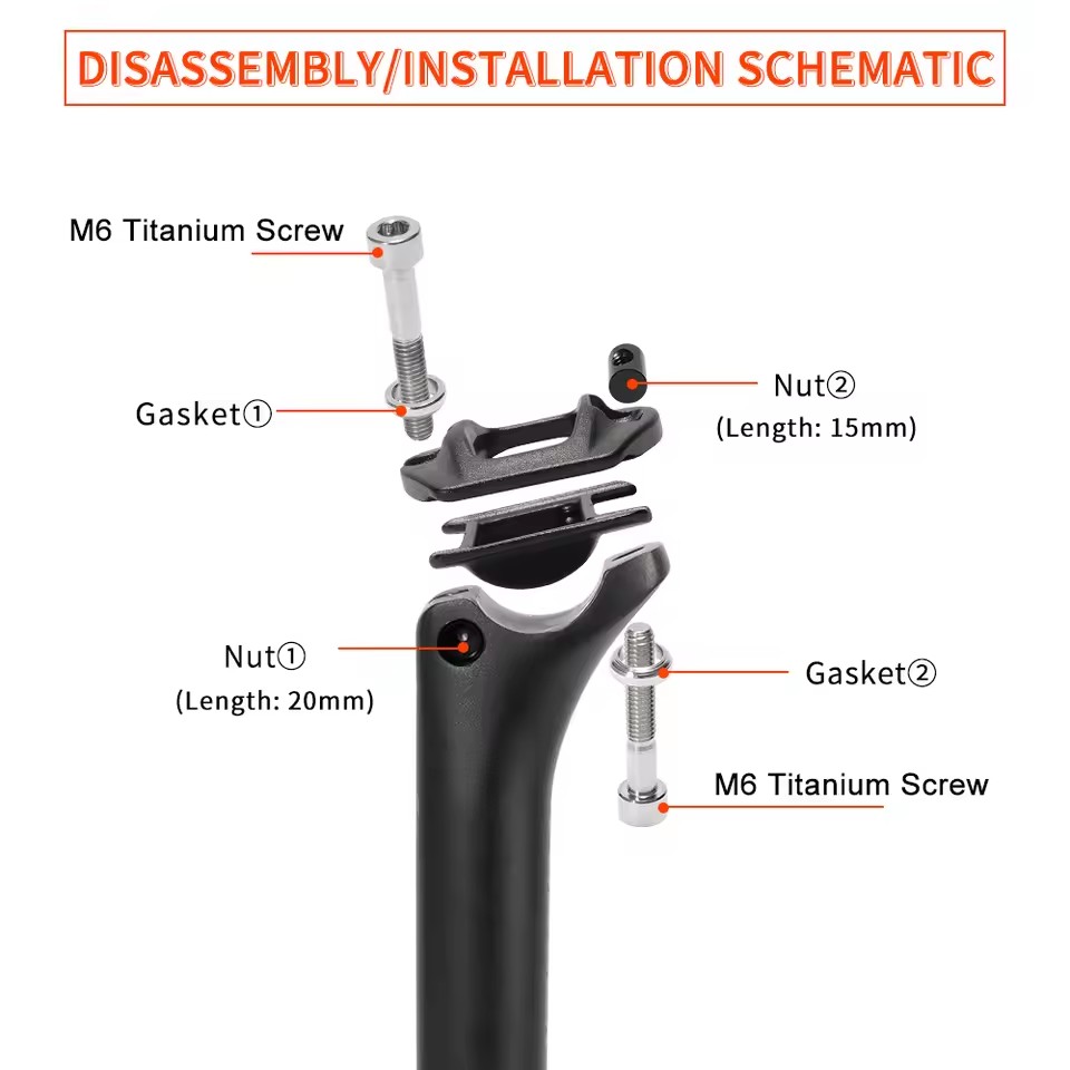عمود مقعد دراجة TOSEEK T800 من - مراجعة Carbon Seatpost 27.2 31.6 Offset وسعره