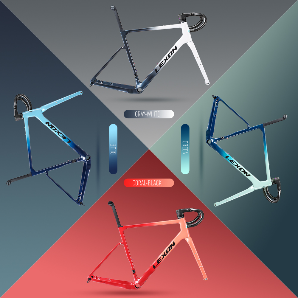 إطار دراجة LEXON GFE من الكربو - مراجعة Carbon Gravel Frame Disc Brake 700C وسعره