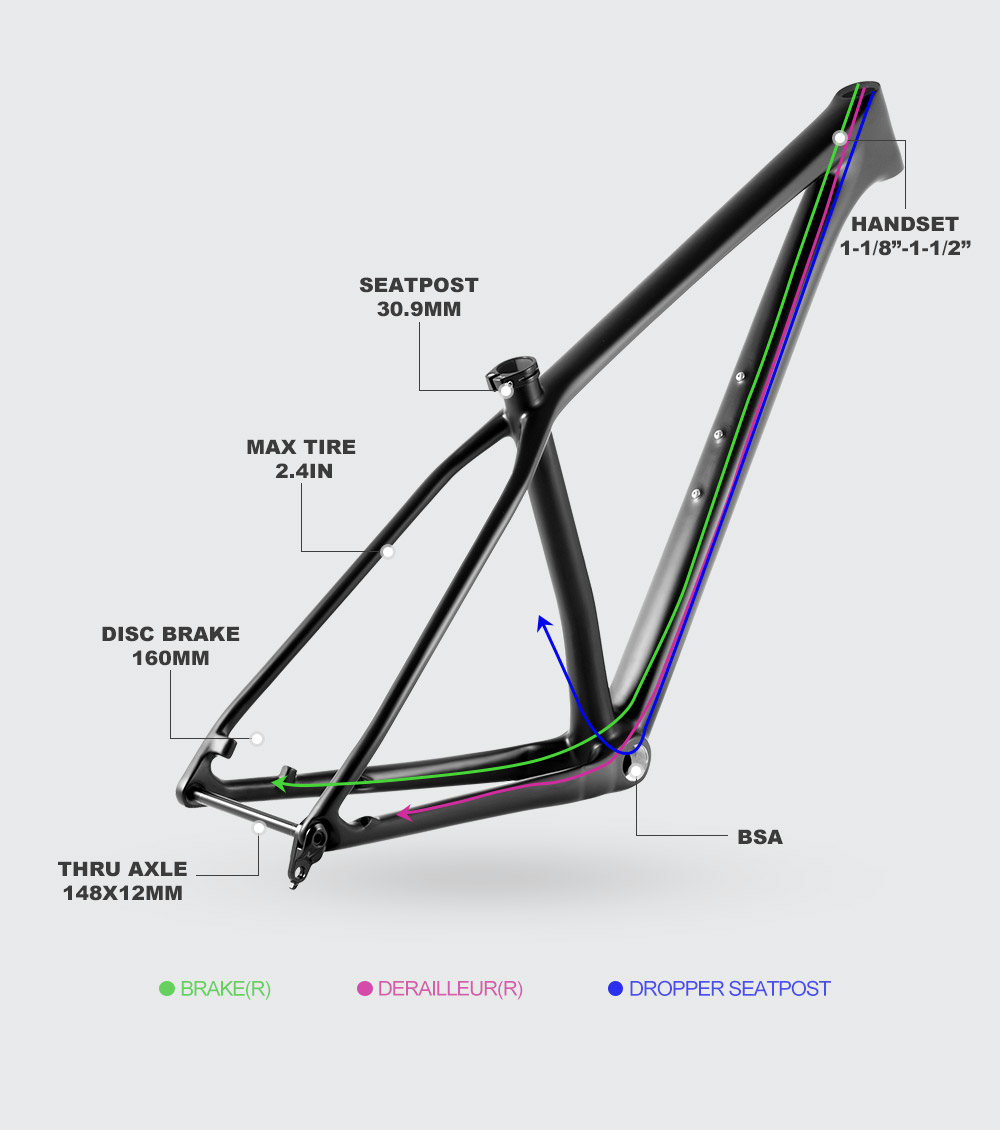 كامل توراي T1000 الكربون MTB ا - مراجعة Carbon Mountain Bike Frame 29Er Boost وسعره