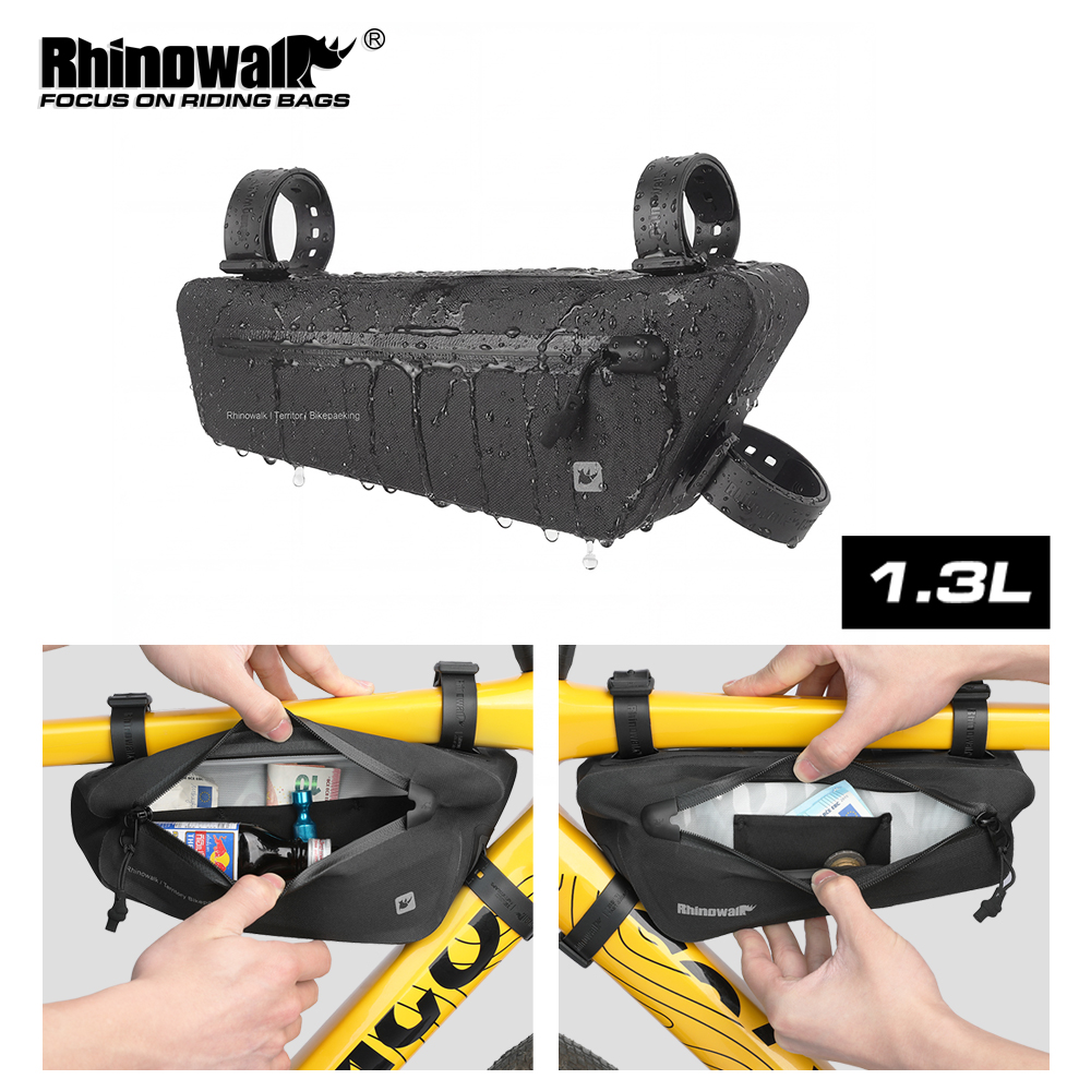 حقيبة دراجة مثلثة الشكل مقاومة - مراجعة Gravel Bike Frame Bag Bikepacking وسعره