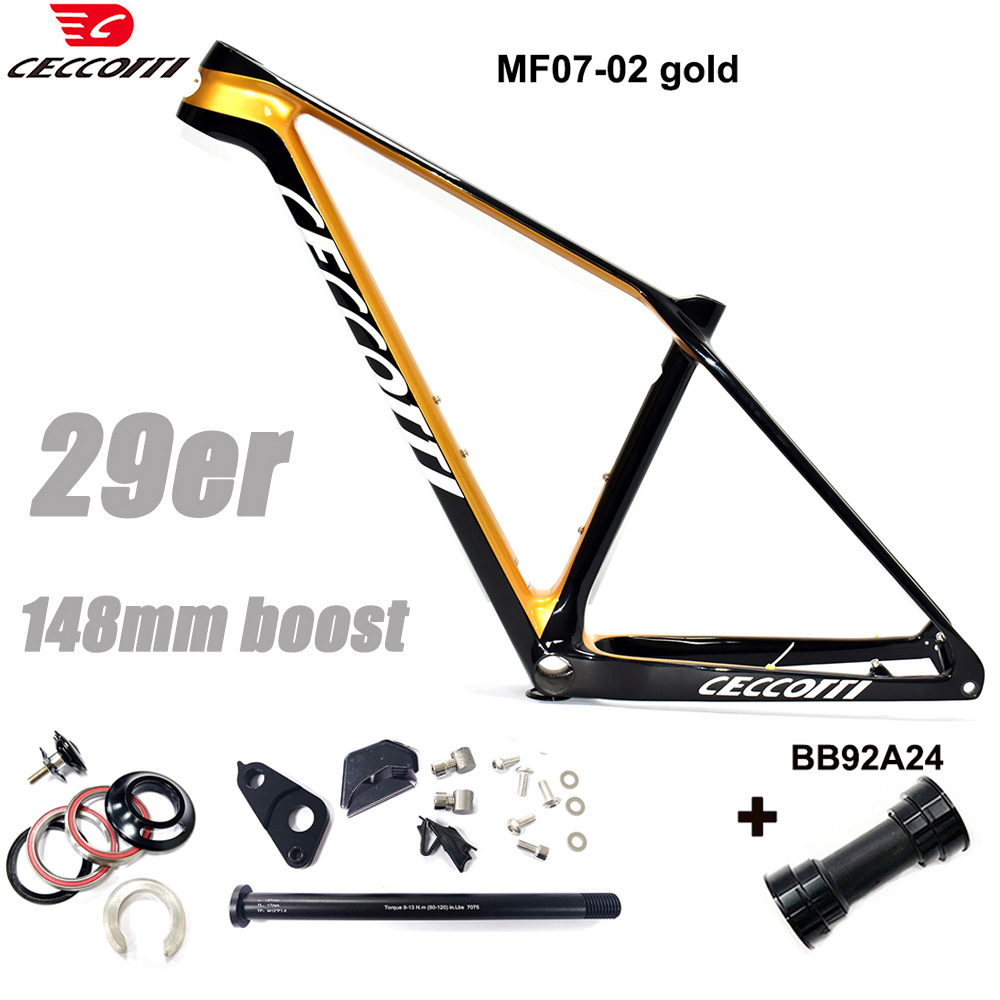 XC Hardtial 29er MTB كابل مخفي - مراجعة Carbon Mountain Bike Frame 29Er Boost وسعره