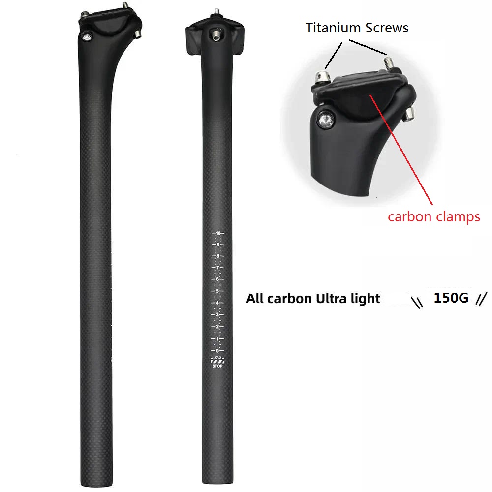 عمود مقعد الكربون الجبلية 27.2 - مراجعة Carbon Seatpost 27.2 31.6 Offset وسعره