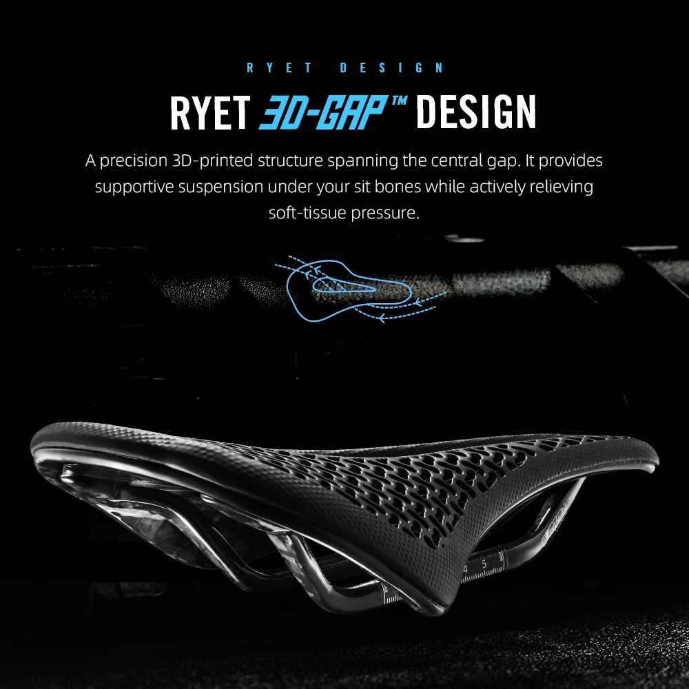 RYET سرج كربوني مطبوع بتقنية ث - مراجعة Carbon Saddle 3D Printed Honeycomb وسعره