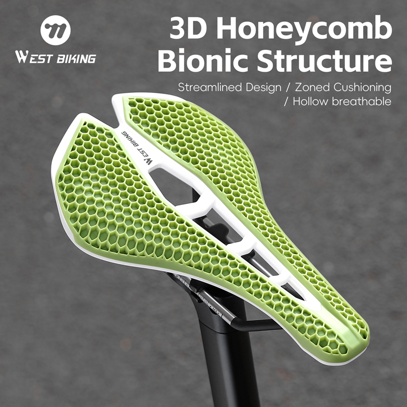 غرب ركوب الدراجات ثلاثية الأبع - مراجعة Carbon Saddle 3D Printed Honeycomb وسعره