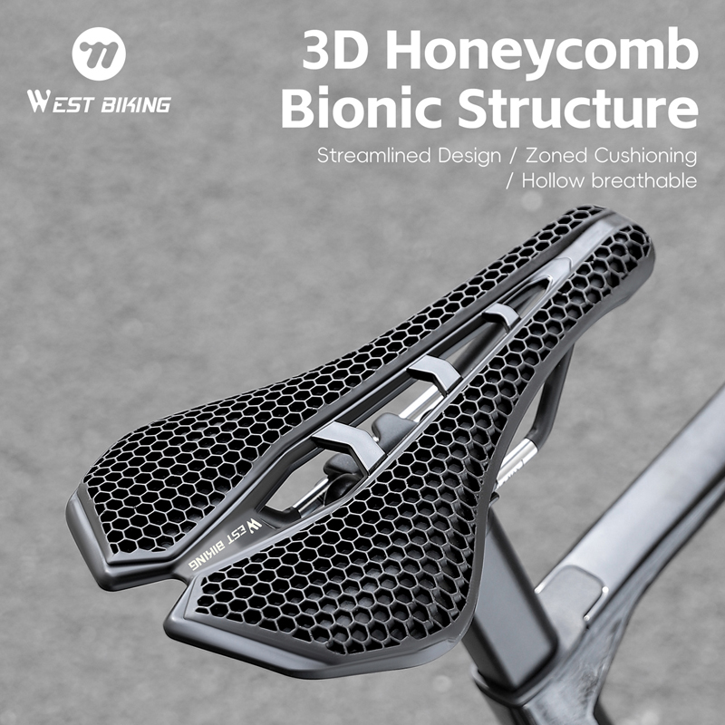 غرب ركوب الدراجات ثلاثية الأبع - مراجعة Carbon Saddle 3D Printed Honeycomb وسعره