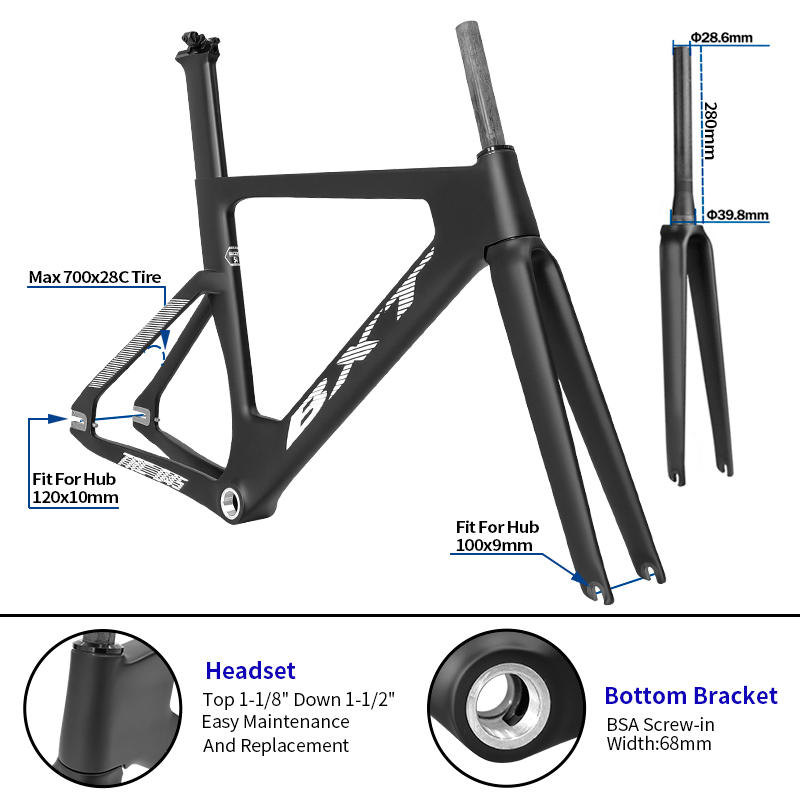 إطار دراجة كربوني BXT-045، إطا - مراجعة Carbon Fiber Road Bike Frame Aero وسعره