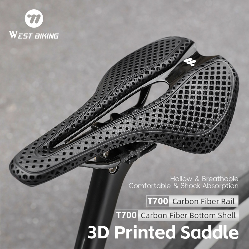 غرب ركوب الدراجات ثلاثية الأبع - مراجعة Carbon Saddle 3D Printed Honeycomb وسعره