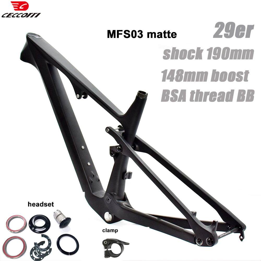 CECCOTTI تعليق إطار MTB 148*12 - مراجعة Carbon Mountain Bike Frame 29Er Boost وسعره
