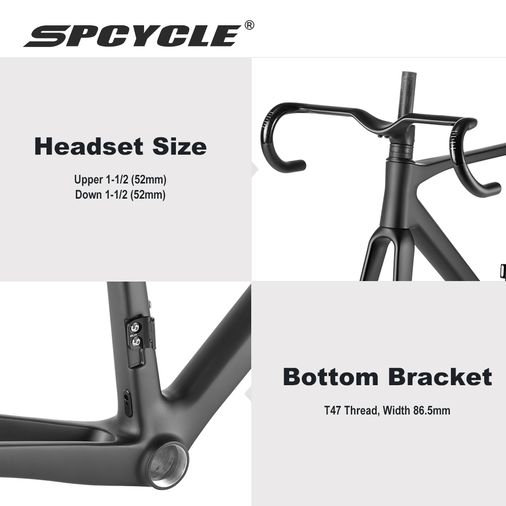 Spcycle 053D-SL الطريق دراجة ا - مراجعة Carbon Fork Gravel Disc Brake وسعره